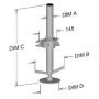 600mm Smooth Propstand With Swivel Foot