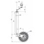 Kartt 48 mm Turn-Lok Jockey Wheel