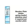 Number plate clip, oblong plate