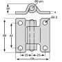 Stainless Door Butt - 59mm