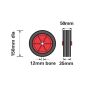 Jockey Wheel Spare Wheel With Red PVC Rim