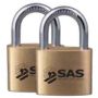 SAS UB50 Padlock, 50mm Brass Body Pack Of 2