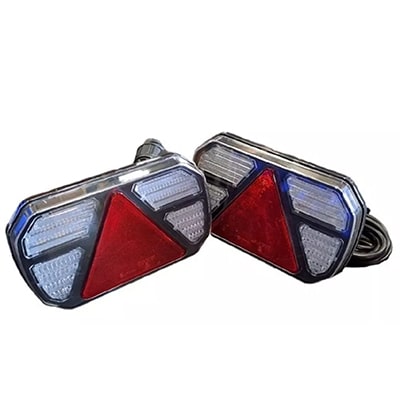 TrailerTek LED Rear Combination Lamp Pair 12-24v 13-Pin Plug