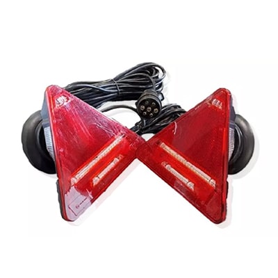 TrailerTek LED Triangle Rear Lamp Pair With 7-Pin Plug